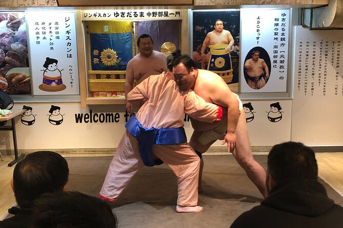 Challenge Sumo Wrestlers and Enjoy Meal