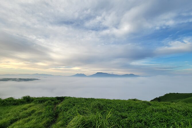 View the Sunrise and Sea of Clouds Over the Aso Caldera