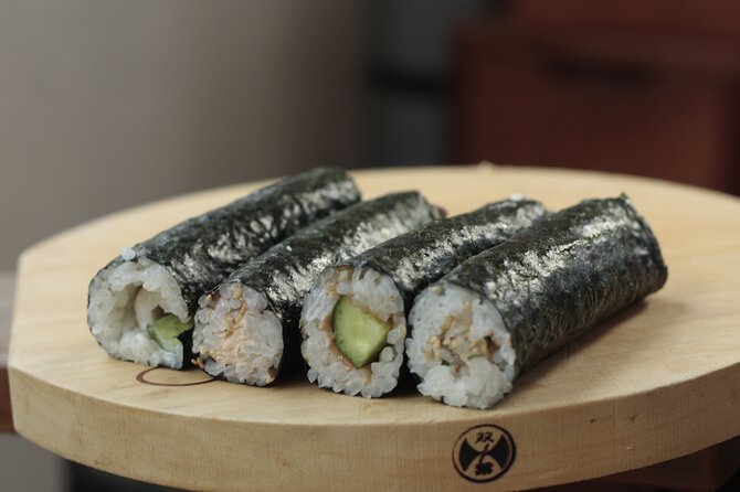 Small Group Sushi Roll and Tempura Cooking Class in Nakano - Inclusions and Exclusions