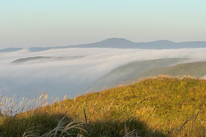 View the Sunrise and Sea of Clouds Over the Aso Caldera - Key Takeaways